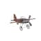 Brown Wood Vintage Sculpture, Airplane 9" x 16" x 14"